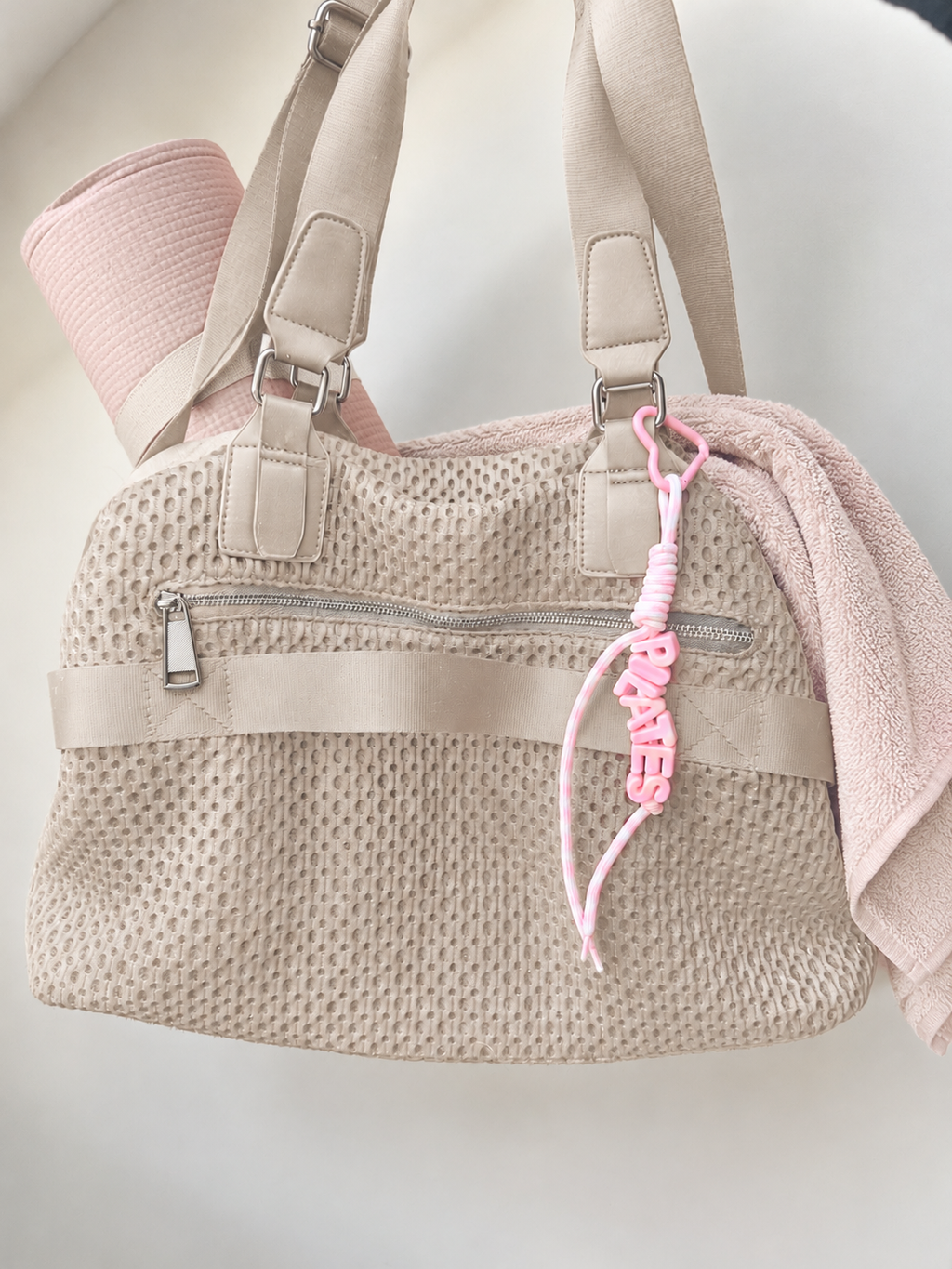 Pink Pilates Bag Charm, Keyring & Phone Charm
