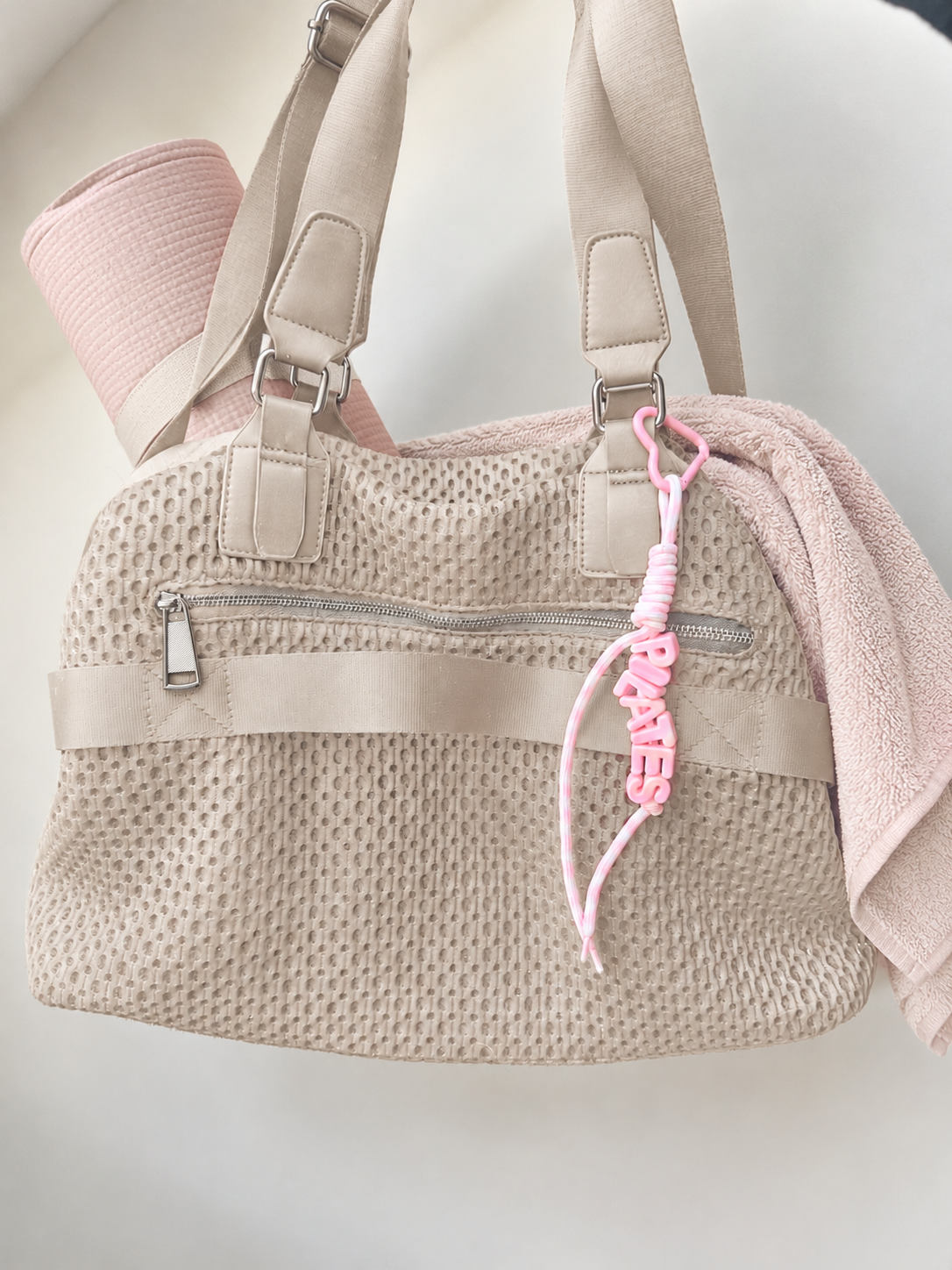 Pink Pilates Bag Charm, Keyring & Phone Charm