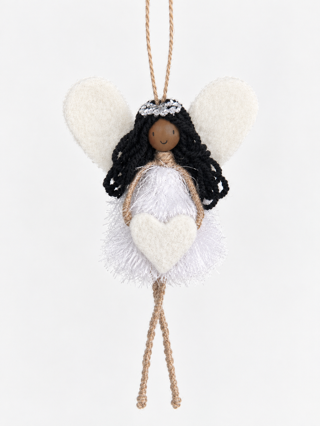Handmade Guardian Angel Hanging Decoration with Heart – Sympathy