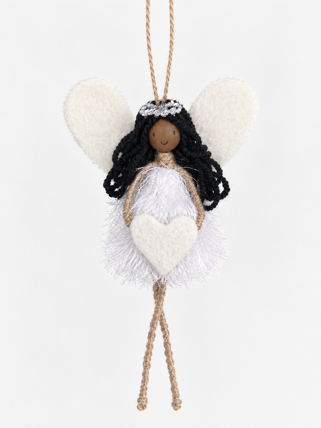 Handmade Guardian Angel Hanging Decoration with Heart – Sympathy