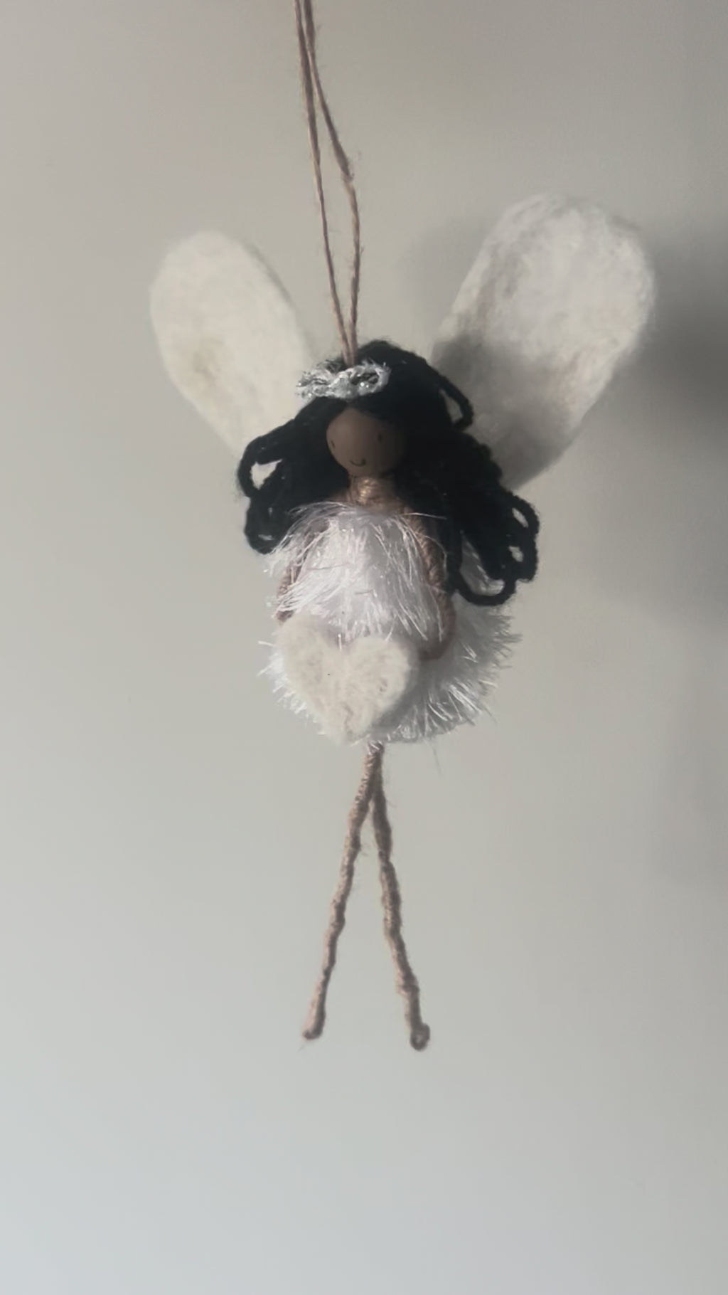 Handmade Guardian Angel Hanging Decoration with Heart – Sympathy