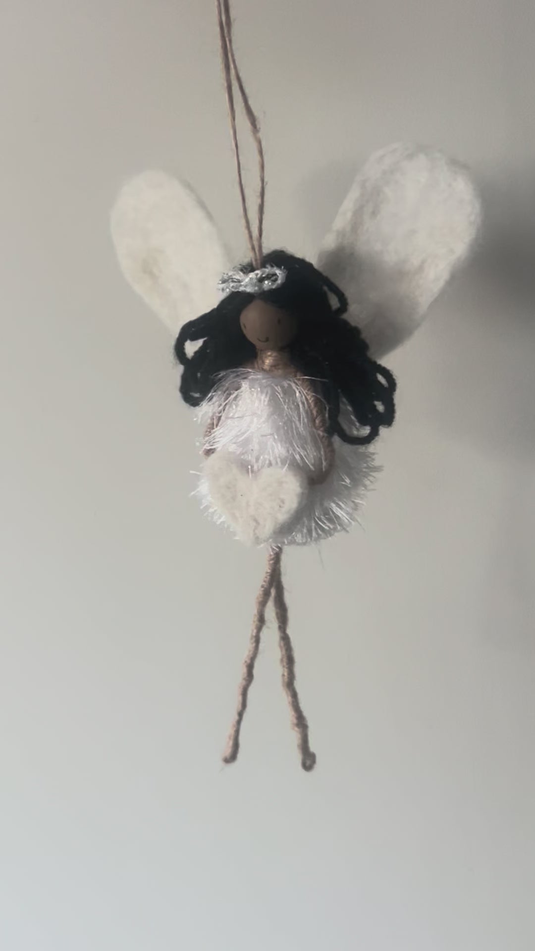 Handmade Guardian Angel Hanging Decoration with Heart – Sympathy